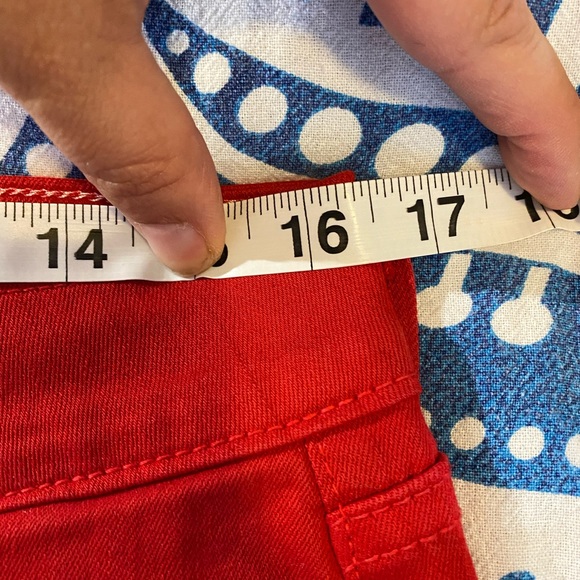 NYDJ RED SKINNY JEANS SIZE 9/10 30 28” ANKLE BEAUTIFUL EUC SLIMMING WONEN - Picture 11 of 13